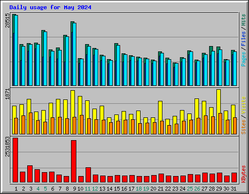 Daily usage for May 2024