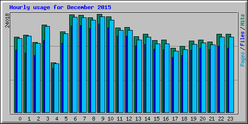 Hourly usage for December 2015
