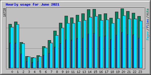 Hourly usage for June 2021
