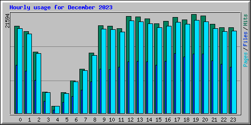 Hourly usage for December 2023
