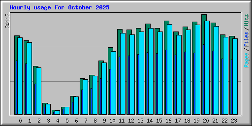Hourly usage for October 2025