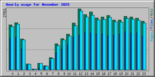 Hourly usage for November 2025